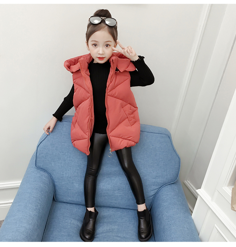 Áo vest bé gái mùa thu đông 2018 Trẻ em Hàn Quốc mới mặc vest mùa đông cho bé mặc ngoại cỡ áo gile bò cho bé