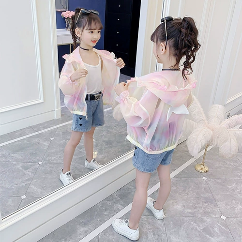 Солнцезащитный крем, летняя одежда для защиты от солнца, дышащая детская шелковая куртка с капюшоном, подходит для подростков, УФ-защита