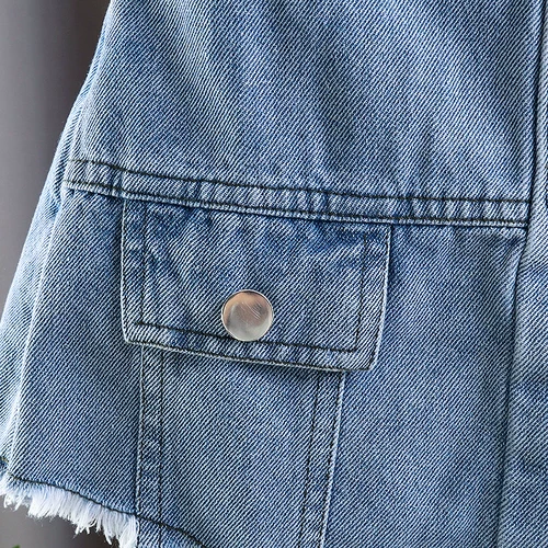 Джинсовая юбка, шорты, летние тонкие детские штаны, подходит для подростков, в западном стиле, высокая талия