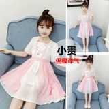 Ханьфу, платье, детская шифоновая летняя одежда, китайский стиль