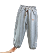 Girl pants spring autumn 2024 new children outwear casual foreign air CUHK Scout black bunches sports long pants