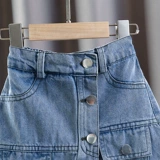 Джинсовая юбка, шорты, летние тонкие детские штаны, подходит для подростков, в западном стиле, высокая талия