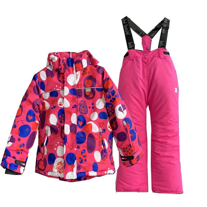 Children's ski suit suit male and female child thickened warm CUHK Scout pants baby Tohoku Snowland Equipment