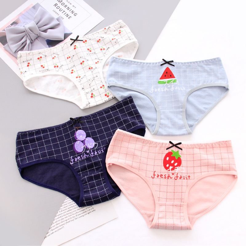 Đồ lót nữ trái cây cotton giữa nữ cao tầng cotton đáy quần cotton cô gái quần quần lót nữ cho người cao tuổi