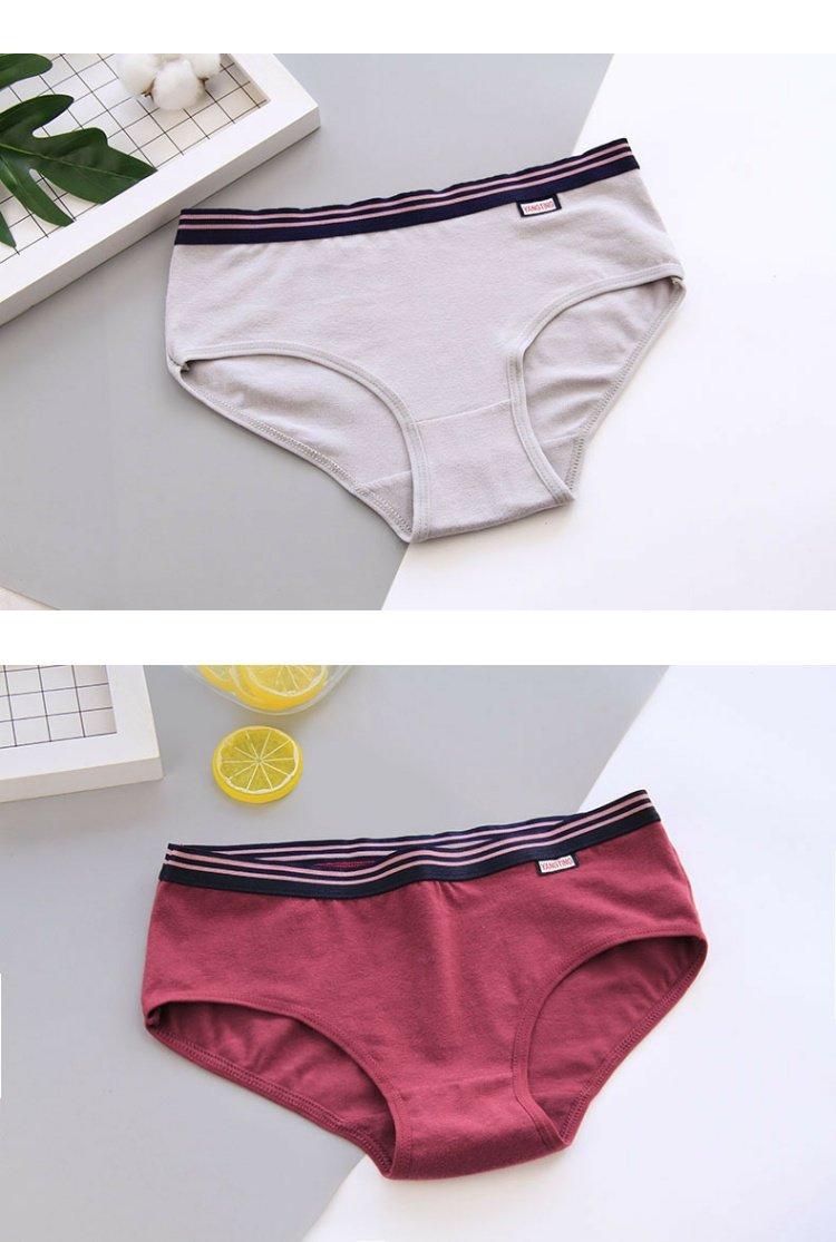 Đồ lót nữ thể thao đơn giản màu rắn bông gái mại dâm kích thước lớn cotton tóm tắt cô gái giữa quần lót nâng mông