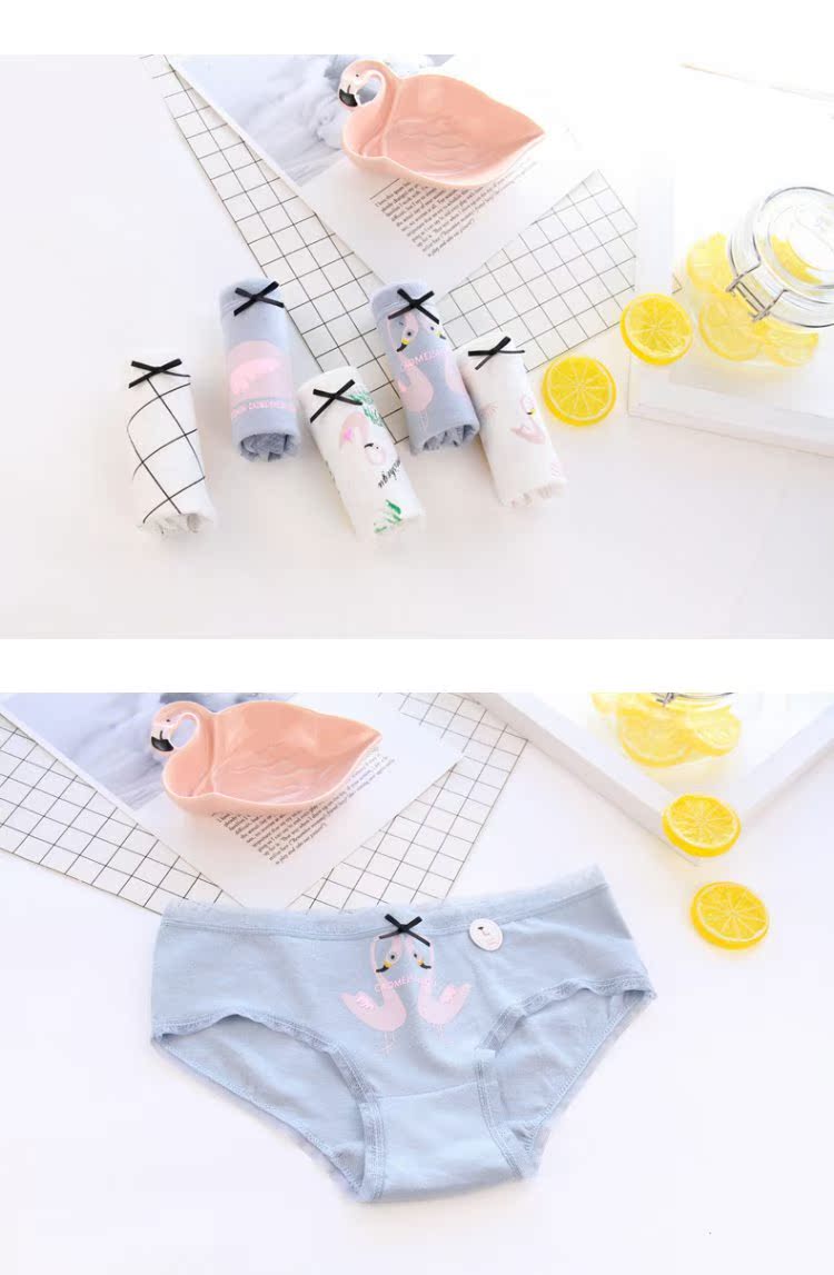 Đồ lót nữ 100% cotton 裆 cotton eo giữa gợi cảm cô gái tóm tắt liền mạch quan lot nu