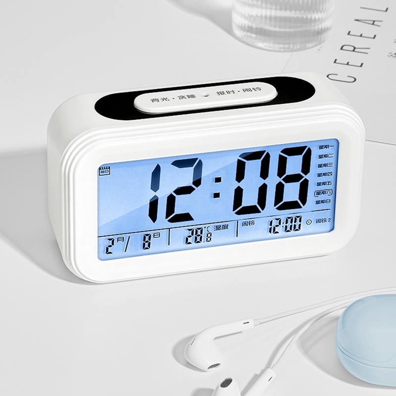 Alarm clock students use 2021 new smart mute bedside luminous powerful wake-up timing boy bedroom children's clock