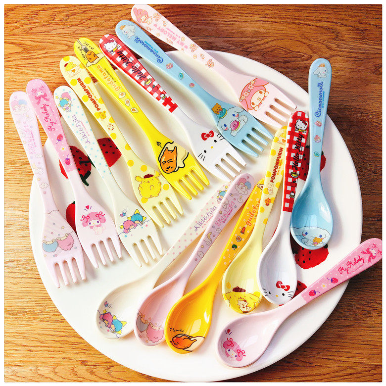 Three Lie Family Melamine Resin Fork Spoon Spoon Soup Spoon