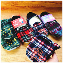 Japan County * Sanli family embroidered cartoon home shoes travel Aviation portable folding slippers