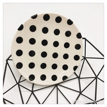 American KS playing card melamine dessert plate dessert cake plate Cup cushion geometric control