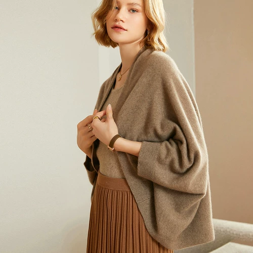 Кашемировая универсальная накидка, демисезонный кардиган, утепленный лонгслив, куртка, шарф