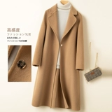 Элитное шерстяное шерстяное пальто, двусторонная кашемировая куртка, свободный крой
