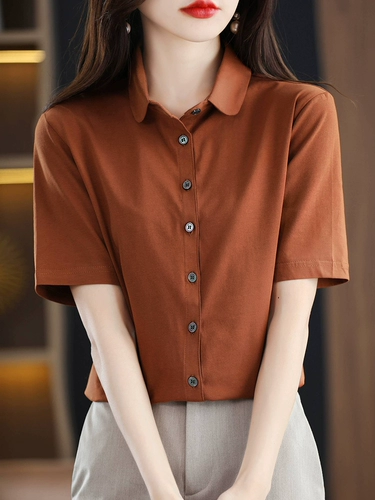 Элитная дышащая рубашка, летняя футболка с коротким рукавом, из ворсистого хлопка