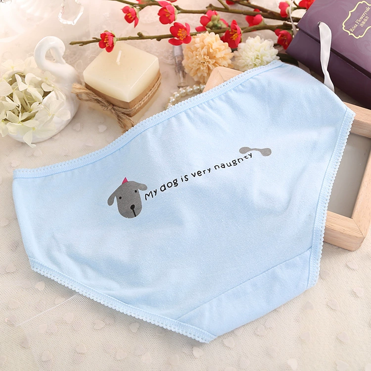 Quần lót dễ thương Hộp quà tặng 5 gói Cotton Cartoon Đồ lót nữ Sinh viên Quần tuần quần lót nữ