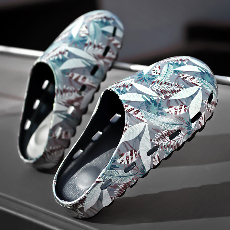 Slippers Men Outwear Summer Casual Beach Baotou Drag Non-slip Home Sandals Men's Personality Lovers Cool Tug Big Size