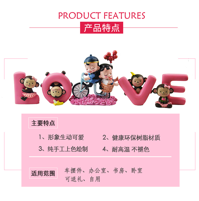 Sáng tạo xe trang trí búp bê dễ thương Phim hoạt hình phụ kiện xe hơi Đồ trang trí phụ kiện xe hơi Búp bê nội thất xe hơi trang trí taplo ô tô
