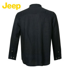 Рубашка мужская jeep/吉普旗舰男装春夏款衬衣亚麻透气宽松舒适上衣衬衫