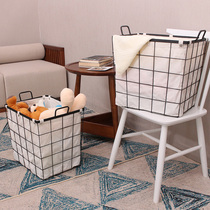 Yingmu INS Nordic iron storage basket Dirty clothes basket Japanese ZAKKA dirty clothes basket explosion-style large laundry basket