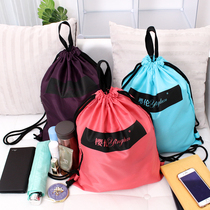 Fabric drawstring pocket Simple shoulder bag Travel storage bag Sports fitness bag Washable waterproof drawstring