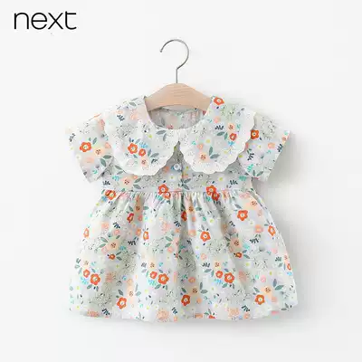 British NEXT children's clothing 2021 new baby girl dress baby Foreign style Girl Flower Princess dress