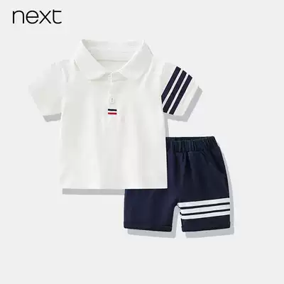 British NEXT baby polo flip shirt casual top shorts Joker out of clothing two-piece boy baby