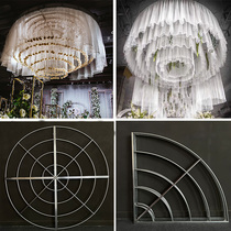 Wedding ring ceiling decoration wedding ceiling ring iron art 5-layer round ceiling shelf ceiling ceiling yarn ceiling