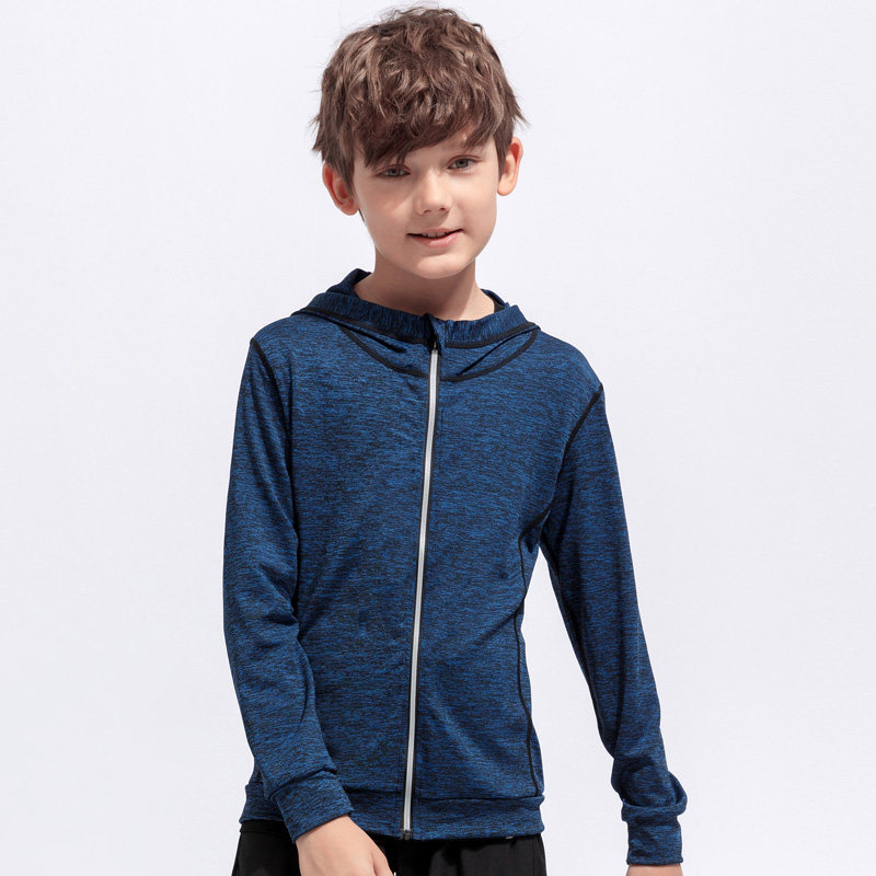 Children's running sports jacket quick-drying breathable autumn and winter windproof fitness clothing coat boys sports warm fitness clothes