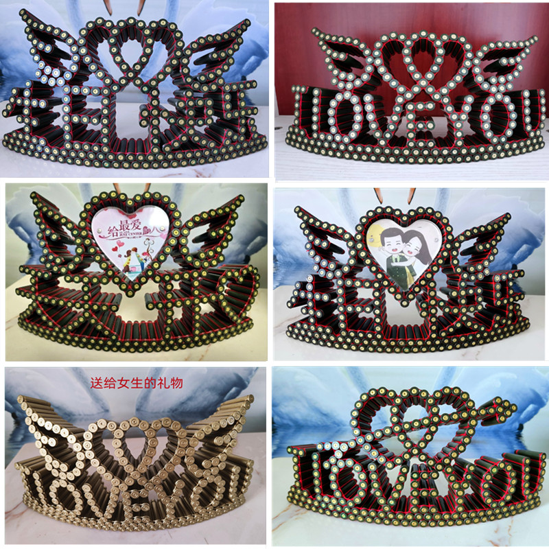 Bullet shell handicraft 0395 bullet shell LOVE gift box happy birthday arrow piercing bullet shell hand-woven gift