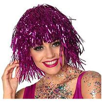 Foil Tinsel Wigs Costume Cosplay Funny Shiny Hat Metallic