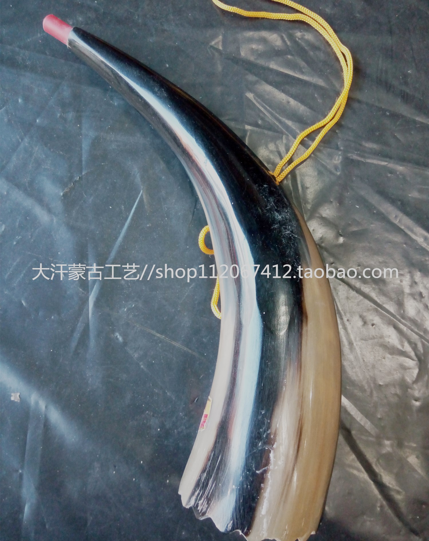 Ox Anglican Inner Mongolia Crafts Natural Horn Prop for Children's Toy Decorations 23 25cm