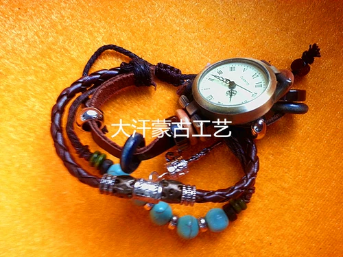 Кожаный браслет, аксессуар, часы, на шнурках, оптовые продажи
