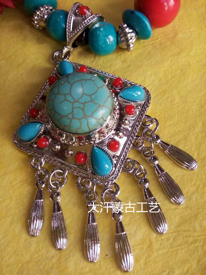 Mongolian characteristic handicraft accessories necklace ethnic minority jewelry necklace wholesale two pieces