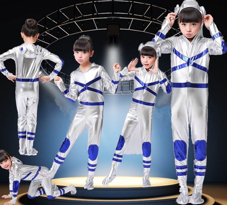 Children sAnimation Drama Robot Stage Cartoon Show Clothes Children&apos;s Astronaut Space Suit Modern Dance Show Clothes