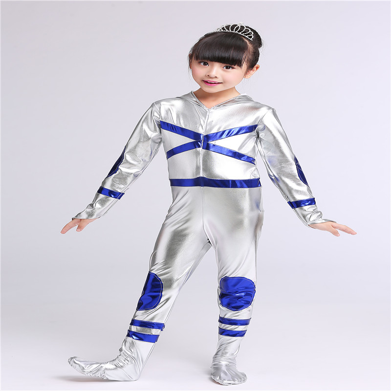 Trẻ em anime phim hoạt hình robot giai đoạn hoạt hình trang phục biểu diễn trang phục trẻ em phi hành gia vũ trụ hiện đại trang phục khiêu vũ đồ bé gái