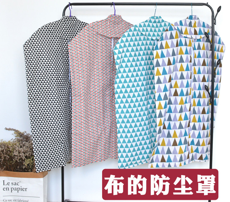 Cotton and linen clothes dust cover mink coat dust bag Fur coat storage bag dustproof can be washed and customized