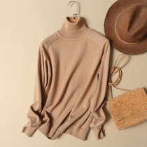 High Collar Sweater Woman Autumn Winter Sets New Womens Dress Plus Suede Thickened Knit Undershirt Woman Long Sleeve Warm Jacket