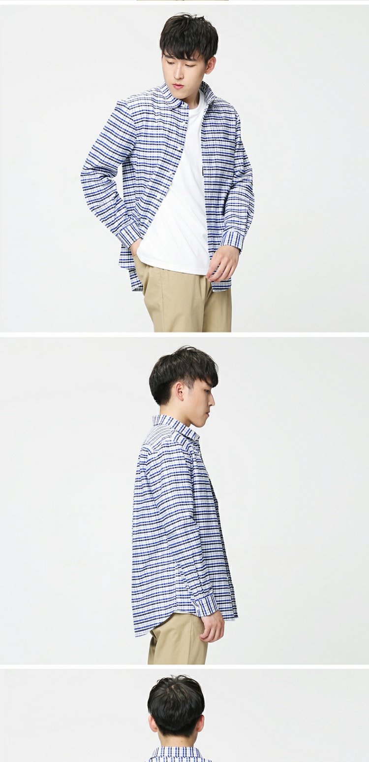 SPAO Áo sơ mi nam dài tay Áo sơ mi kẻ sọc mới Áo sơ mi nam Flannel dài tay nhiều màu SPYC849P03 áo sơ mi nam đẹp