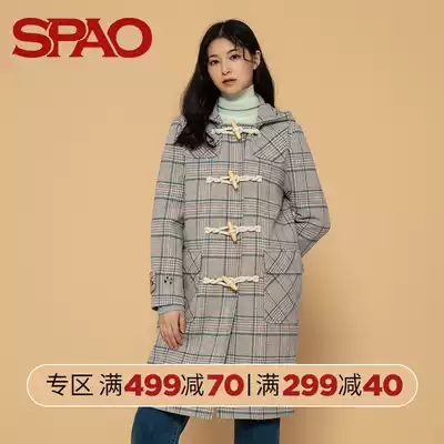 SPAO ladies woolen coat 2021 New Crest casual fashion trend Korean SPJW94VS23