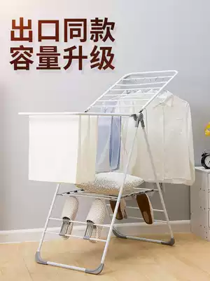 Floor-to-ceiling drying rack folding clothes indoor and outdoor balcony simple baby cool clothes hanger towel bedroom household quilt
