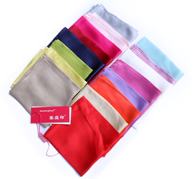 Silk Handkerchiefs 100% Mulberry Silk Handkerchiefs Plain Crepe Satin Handkerchiefs Solid Color Silk Square Scarf Silk Mask Scarf Gift