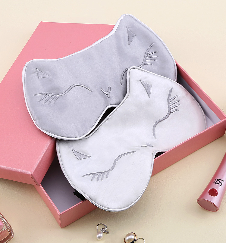 100 % silk silk silk silk silk silk eye shade for men and women to help relieve sleep fatigue comfort and lovely cat custom custom