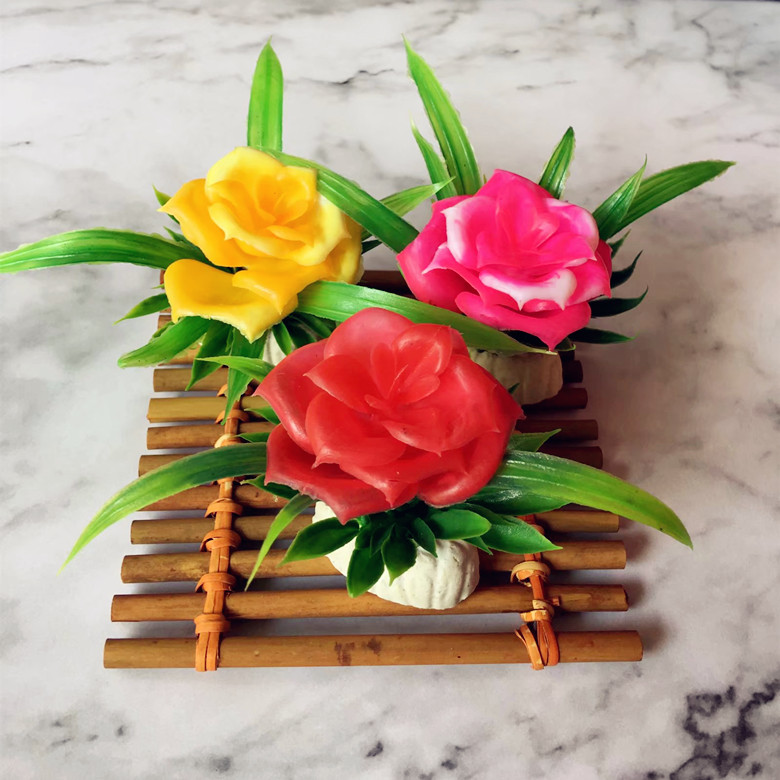 盘饰摆盘装饰仿真花草刺身拼盘创意意境小摆件酒店花餐厅冷菜喜宴详情7