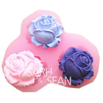 DIY three-dimensional rose silicone mold turning sugar cake mold DIY handmade chocolate mold cake decoration mold