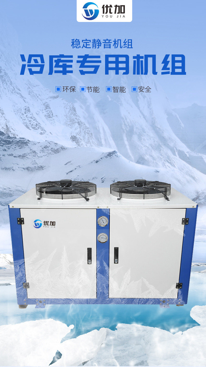 博德泽制冷谷黑型 U型压缩冷凝器保鲜冷库半封闭室外机组箱式厂家直销(pic2)