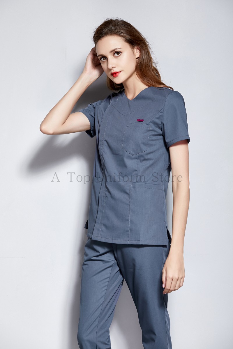 Rose Qige slim nurse suit Oral medical beauty plastic surgery hospital female doctor short-sleeved hand wash clothes Brush hand clothes