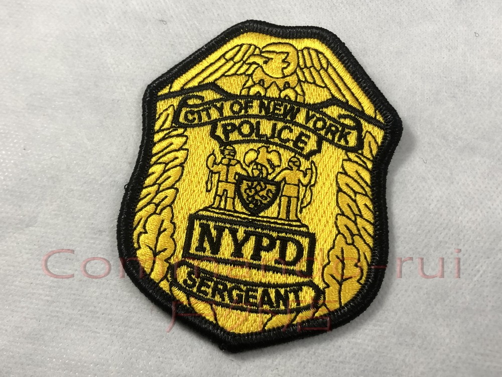 New York, USA SERGEANT Embroidered Badge Badge Badge Sticker Velcro - Taobao