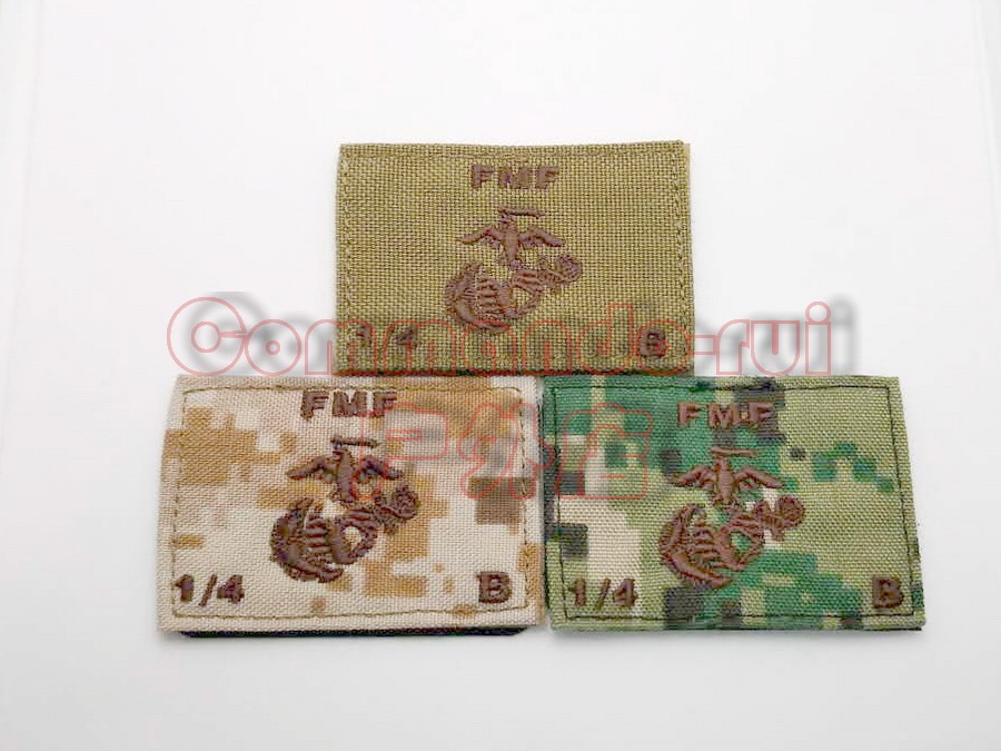 USMC Fleet Marine FMF Badge Chest Badge Arm Badge Double-sided Magic Sticker 