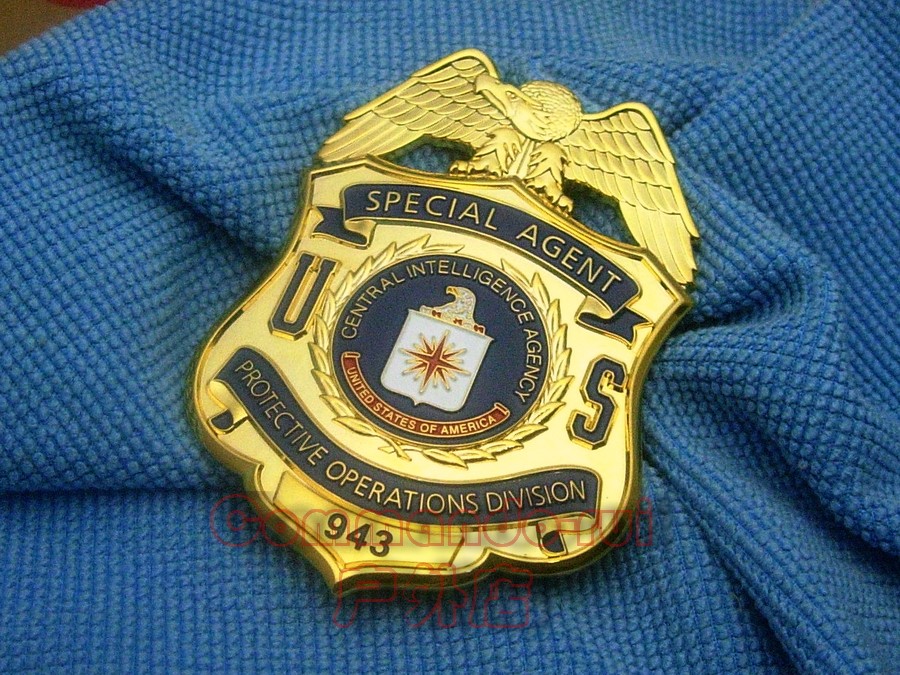 Collectibles American Intelligence Protective Operations Division POD Metal Badge 