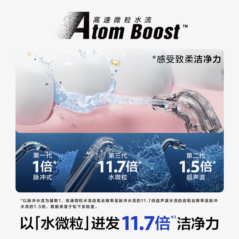 Panasonic Ultrasonic Dental Irrigator Teeth Cleaner Home Cleaning Official Electric Water Flosser Nj80