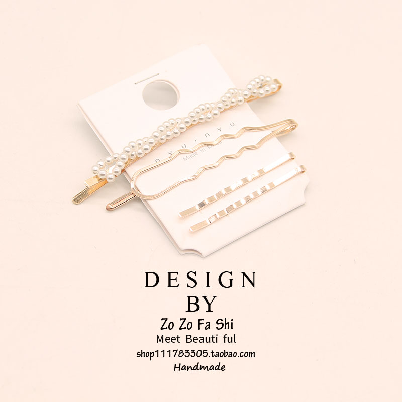 Net red ins Pearl kẹp tóc nữ kẹp tóc 2018 mới bên clip clip clip mũ nón từ clip clip bangs clip - Phụ kiện tóc shop bán dây buộc tóc đẹp